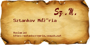 Sztankov Mária névjegykártya