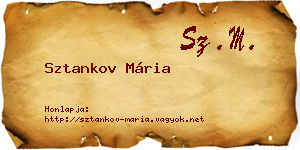 Sztankov Mária névjegykártya